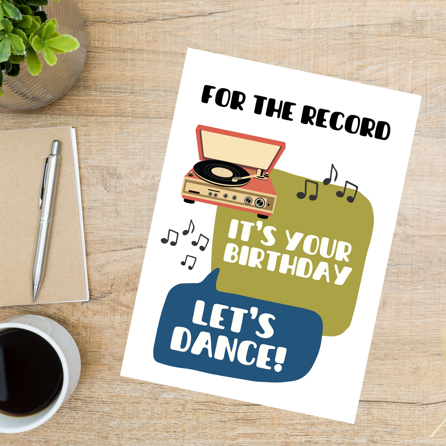 For The Record It's Your Birthday Let's Dance! Greeting Card