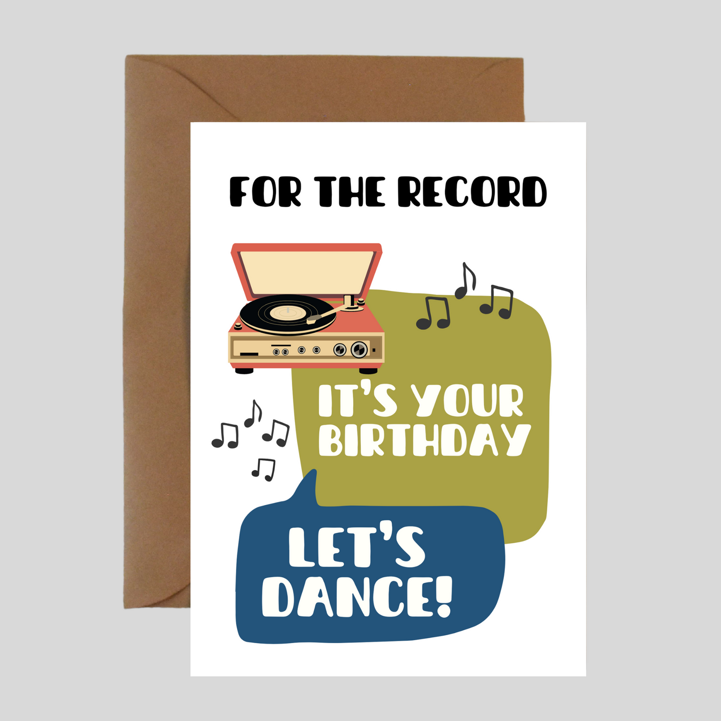 For The Record It's Your Birthday Let's Dance! Greeting Card