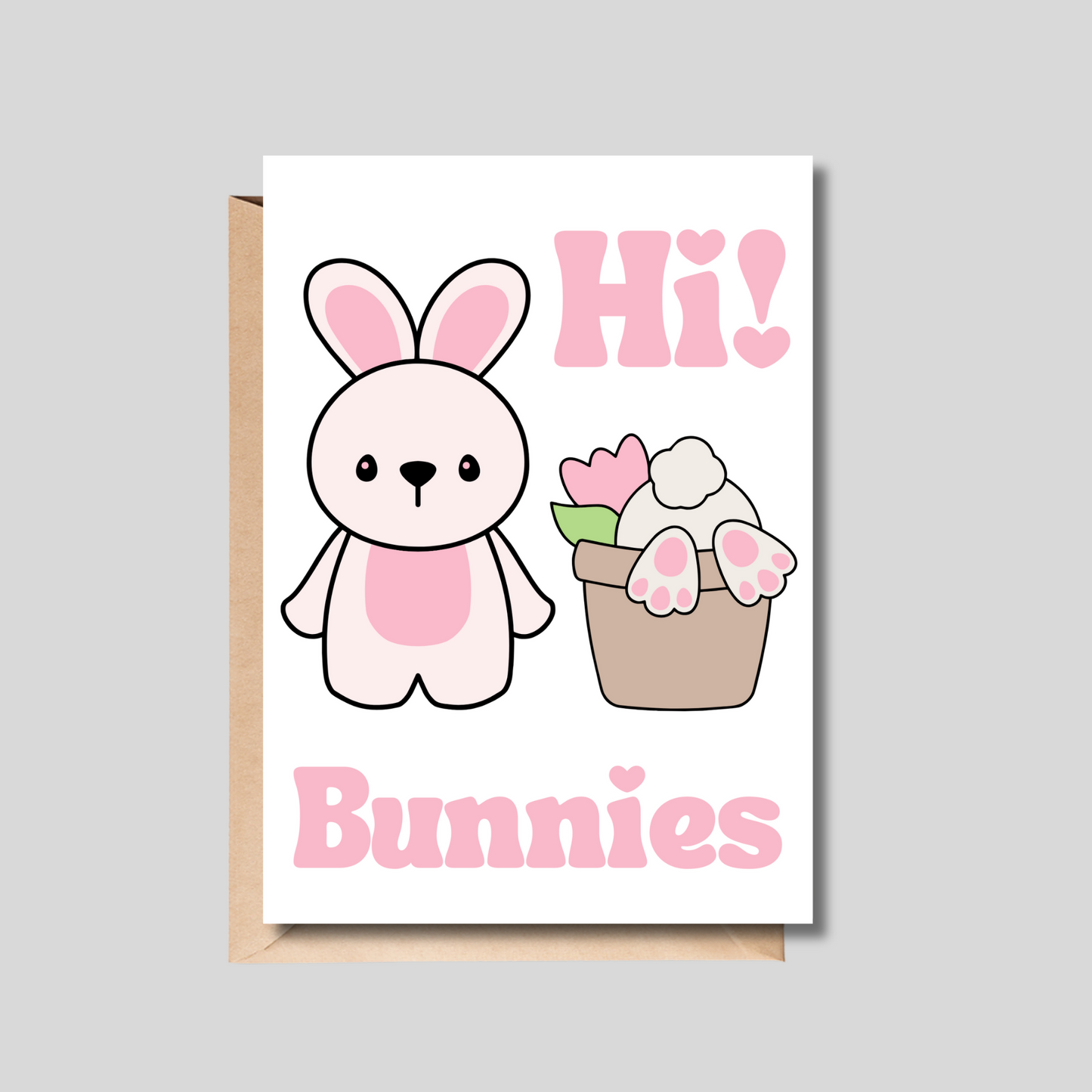 Hi! Bunnies Easter Greeting Card