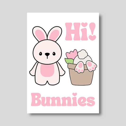 Hi! Bunnies Easter Greeting Card